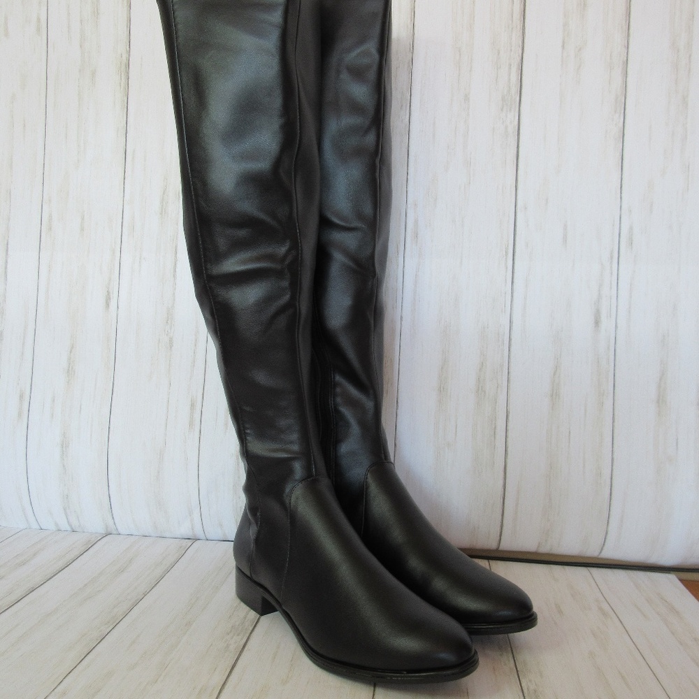 Womens Black Over the Knee Riding Boots